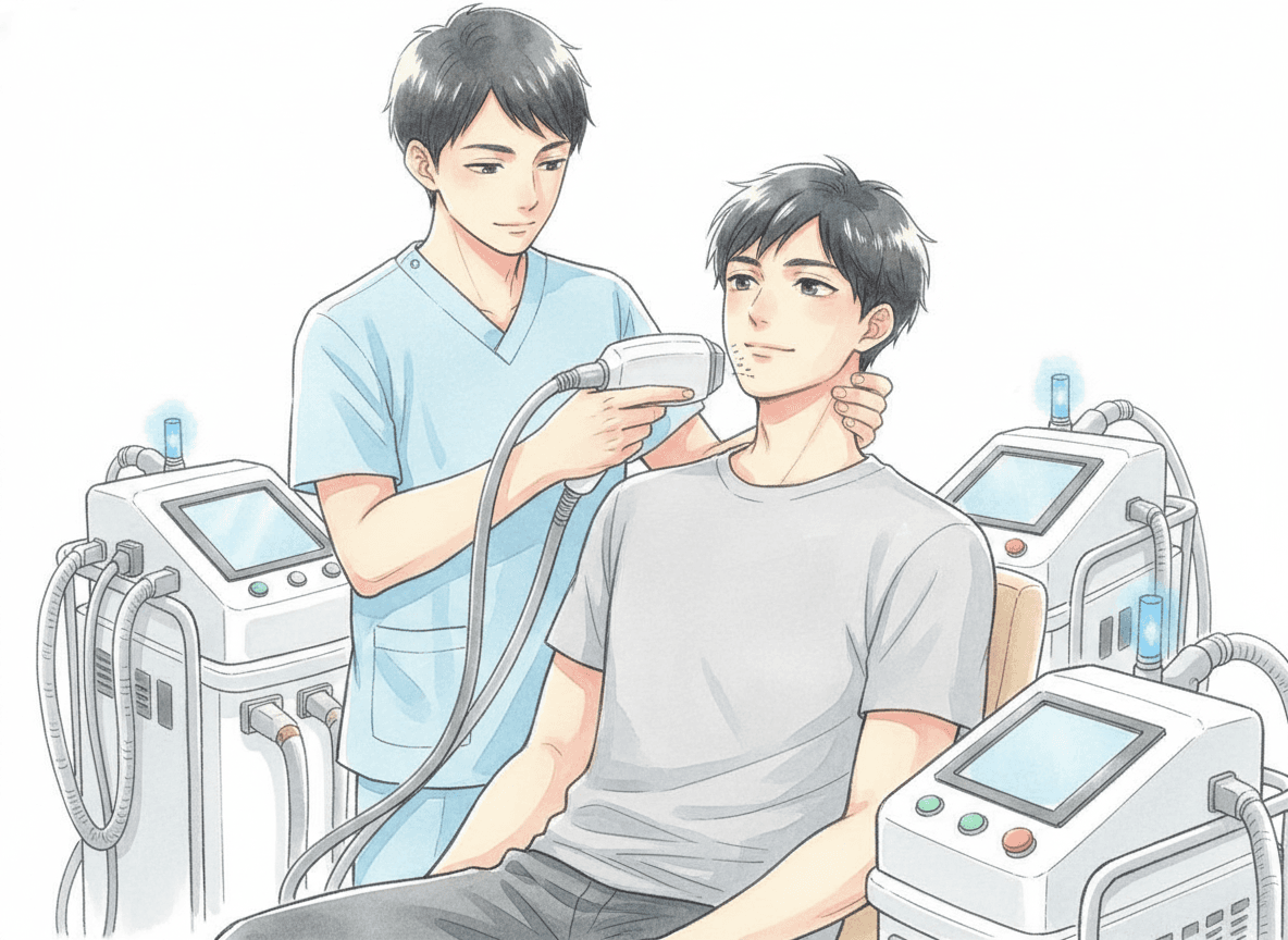 熱破壊式・蓄熱式の脱毛機3種を毛質で使い分け